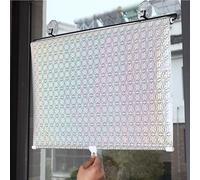 Estor Enrollable con Ventosa para balcón Plateado,sin Necesidad de taladrar,Cortina para Ventana,Persianas Enrollables Protección Solar portátil,privacidad,Translúcido (45×125cm)