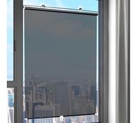 Estor Enrollable con Ventosa para balcón,sin Necesidad de taladrar,Cortina para Ventana,Persianas Enrollables Protección Solar portátil,privacidad,Translúcido y Oscurecido (74×140cm)