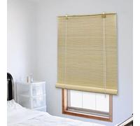 Estor Enrollable de bambú Natural para Ventanas Interiores, 80x220 cm, Cortina de privacidad Que filtra la luz, fácil de Instalar, decoración del hogar.