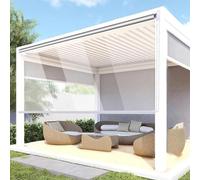 Estor Enrollable Impermeable,Persianas Pvc Exterior Enrollables Transparente,Interior Cortinas de Ventanas,Cortina Enrollable Opaca para Puerta Terraza Balcón Baño Separador,W×H-165×280cm/65×110.2in