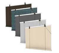 Estor Enrollable Malla Sombra con Ojales, Persiana Ajustable Opaca Ocultación, Cortina Lateral para Interior Balcón Exterior, Pantalla De Privacidad, ProtecciónUV, Impermeable(Grays,80 x 140cm)