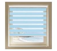 Estor Enrollable Noche y Día 100 x 195 cm Noche y Día Estor Enrollable Proteccion Solar para Ventanas Salon Dormitorio Cocina, Azul