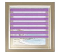 Estor Enrollable Noche y Día 100 x 195 cm Noche y Día Estor Enrollable Proteccion Solar para Ventanas Salon Dormitorio Cocina, Morado