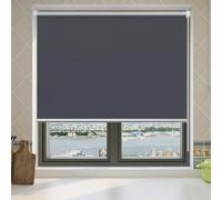 Estor Enrollable Opaco 30 x 90 cm Privacidad Oscuridad Total Estores Enrollables Estores Opacos Instalación Fácil con Cadena para Baño Oficina Dormitorio Salón, Gris Oscuro