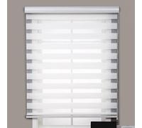 Estor enrollable opaco de día y noche, con control de luz, para sala de estar, dormitorio y oficina, aislamiento térmico, color blanco, 120 x 150 cm, perfecto para privacidad y eficiencia energética