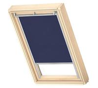 Estor Enrollable para Ventana de Techo VELUX Original U08, UK38, Azul Oscuro con guía Lateral Gris