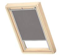 Estor Enrollable para Ventana de Techo VELUX Original U08, UK38, Gris con guía Lateral Gris