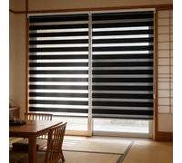 Estor Enrollable Translúcido Liso 45 x 105 cm Noche y Día, Translúcido y Oscurecido, sin Herramientas Estor Enrollable Día y Noche para Ventanas de Interior, Negro