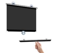 Estor Enrollables Opaca con Ventosas para Ventanas, Persiana Enrollable Telescópica, Persianas Temporales para Ventanas Y Estores De Cocina/Oficina/Coche, Sin Taladrar(Pure Black,45x125cm)