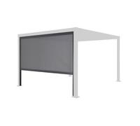 Estor lateral enrollable de aluminio y textileno para pérgola bioclimática, 3m antracita - 291x209x209 cm