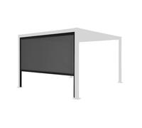 Estor lateral enrollable de aluminio y textileno para pérgola bioclimática, 3m negro - 291x209x209 cm