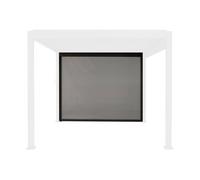 Estor lateral enrollable de aluminio y textileno para pérgola bioclimática, 3m, triomphe estor enrollable 3m, antracita, 300x300x236 cm