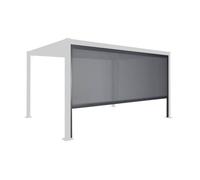 Estor lateral enrollable de aluminio y textileno para pérgola bioclimática, 4m antracita - 381x209x209 cm