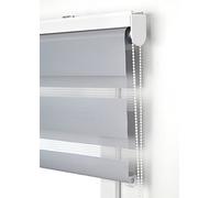 Estor Noche y día Enrollable a Medida Basic Tejido Color Gris. Contactaremos para ajustarlo a tu Medida. Medida Ancho x Alto 100cm x 250cm