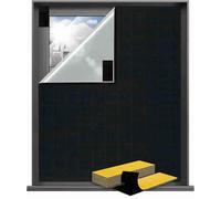 Estor Opaco sin Taladrar - 100% Opaco Blackout Curtains con Velcro de Alta Adherencia,200x145cm Oxford Oscurecedor Ventana Recortable, Portátil Cortina Tela Opaca Ventana para Claraboyas,Casa,Viajes