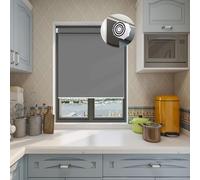 Estor Opaco Sin Taladrar 65 x 240 cm Conserva Tu Intimidad Cortina De Oscurecimiento Kit de Montaje Incluido para Oficina en casa, Gris Claro