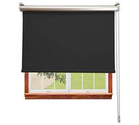 Estor Opaco TERMORREFLECTOR Premium A Medida, Desde 40 a 300 cm de Ancho. Conserva intimidad y Temperatura. Negro. Estores Enrollables Termicos para Ventanas y Puertas - Medida 200 x 180 cm