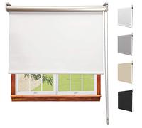 Estor Opaco TERMORREFLECTOR Premium A Medida, Desde 40 a 300 cm de Ancho. Conserva intimidad y Temperatura. Blanco. Estores Enrollables Termicos para Ventanas y Puertas - Medida 148 x 240 cm