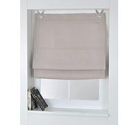 Estor Plegable Dimount Opaco Blackout con Ojales y Ganchos Crema 100 x 130 cm