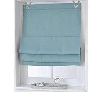 Estor Plegable Dimount Opaco Blackout con Ojales y Ganchos Turquesa 100 x 130 cm