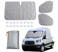 Estor térmico interno para Ford Transit MK8, 3 piezas de cubiertas térmicas para parabrisas y ventanas laterales, accesorios para furgonetas, pantalla de privacidad, parasol reflectante UV y