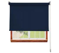 Estor Translucido Enrollable Premium a Medida, Anchos de 40 a 300cm. Azul Acero. Paso de Luz de Dia, Intimidad de Noche. Stores enrollables translucidos para Ventanas y Puertas - Medidas 210 x 180 cm