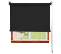 Estor Translucido Enrollable Premium a Medida, Anchos de 40 a 300cm. Negro. Paso de Luz de Dia, Intimidad de Noche. Stores enrollables translucidos para Ventanas y Puertas - Medidas 236 x 280 cm