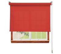Estor Translucido Enrollable Premium a Medida, Anchos de 40 a 300cm. Rojo. Paso de Luz de Dia, Intimidad de Noche. Stores enrollables translucidos para Ventanas y Puertas - Medidas 160 x 280 cm