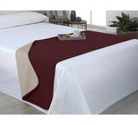 Estoralis AVA | Camino Cama Reversible | Primavera-Verano-otoño-Invierno 100% Microfibra Extra Suave. | Rojo/Beige | Cama 140/150/160 cm. (60 x 230 cm.) | Cubre pies de Cama Multiusos.