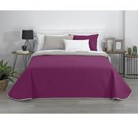 Estoralis AVA | Colcha boutí Reversible | Primavera-Verano-otoño-Invierno 100% Microfibra Extra Suave. | Beige/Fucsia | Cama 105 cm. (200 x 270 cm. AnchoxAlto) | Colcha Multiusos.