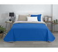 Estoralis AVA | Colcha boutí Reversible | Primavera-Verano-otoño-Invierno 100% Microfibra Extra Suave. | Gris/Azulina | Cama 120/135 cm. (230 x 270 cm. AnchoxAlto) | Colcha Multiusos.