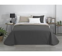 Estoralis AVA | Colcha boutí Reversible | Primavera-Verano-otoño-Invierno 100% Microfibra Extra Suave. | Gris/Antracita | Cama 120/135 cm. (230 x 270 cm. AnchoxAlto) | Colcha Multiusos.