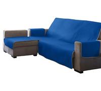 Estoralis AVA | Funda Chaise Longue Moderna | Tejido Acolchado Azulina | Chaisse Longue 240 cm Brazo Izquierdo Tamaño de Tela 240 x 255 cm (Ancho por Alto) | Protector para Todo Tipo de Sofás
