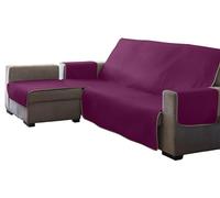 Estoralis AVA | Funda Chaise Longue Moderna | Tejido Acolchado Fucsia | Chaisse Longue 240 cm Brazo Izquierdo Tamaño de Tela 240 x 255 cm (Ancho por Alto) | Protector para Todo Tipo de Sofás