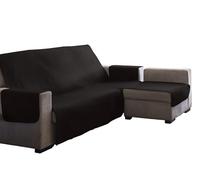 Estoralis AVA | Funda Chaise Longue Moderna | Tejido Acolchado Marrón | Chaisse Longue 240 cm Brazo Derecho Tamaño de Tela 240 x 255 cm (Ancho por Alto) | Protector para Todo Tipo de Sofás