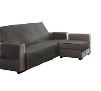 Estoralis AVA | Funda Chaise Longue Moderna | Tejido Acolchado Taupé | Chaisse Longue 240 cm Brazo Derecho Tamaño de Tela 240 x 255 cm (Ancho por Alto) | Protector para Todo Tipo de Sofás