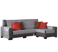 Estoralis Beret | Funda Chaise Longue Moderna | Tejido Resistente Gris Claro | Chaisse Longue 210 cm Brazo Derecho Tamaño de Tela 210 x 255 cm (Ancho por Alto) | Protector Todo Tipo de Sofás