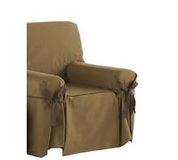 Estoralis Beret | Funda Sofá Lazos Diseño Moderno | Tejido Jaquard Color Beige | para Sillón o Relax 1 Plaza | Tamaño de Tela (de 80 a 110 cm.) Funda para Todo Tipo de Sofás