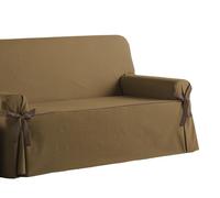 Estoralis Beret | Funda Sofá Lazos Diseño Moderno | Tejido Jaquard Color Beige | para Sofá de 2 Plazas | Tamaño de Tela (de 140 a 170 cm.) Funda para Todo Tipo de Sofás