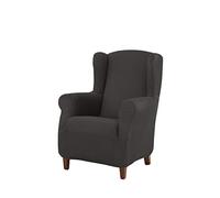 Estoralis Berta | Funda Sillon de Diseño Moderno | Tejido Elastico Antracita | para Sillon Orejero de 70 a 110 cm. | Protector de Sillon | Adaptable a Todo Tipo de Sillones