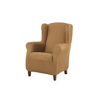 Estoralis Berta | Funda Sillon de Diseño Moderno | Tejido Elastico Beige | para Sillon Orejero (de 70 a 110 cm.) | Maxima Adaptabilidad a Todo Tipo de sillones