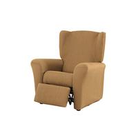 Estoralis Berta | Funda Sillon de Diseño Moderno | Tejido Elastico Beige | para Sillon Relax (de 70 a 90 cm.) | Maxima Adaptabilidad a Todo Tipo de sillones