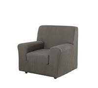 Estoralis Berta | Funda Sillon de Diseño Moderno | Tejido Elastico Gris | para 1 Plaza (de 70 a 110 cm.) | Maxima Adaptabilidad a Todo Tipo de sillones