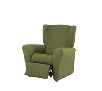Estoralis Berta | Funda Sillon de Diseño Moderno | Tejido Elastico Verde | para Sillon Relax (de 70 a 90 cm.) | Maxima Adaptabilidad a Todo Tipo de sillones
