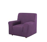 Estoralis Berta | Funda Sillón de Diseño Moderno | Tejido Elástico Violeta | para 1 Plaza (de 70 a 110 cm.) | Máxima Adaptabilidad a Todo Tipo de Sillones