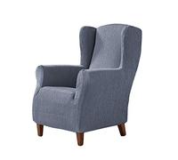 Estoralis Beta | Funda Sillon de Diseño Moderno | Tejido Elastico Celeste | para Sillon Orejero de 70 a 110 cm. | Protector de Sillon | Adaptable a Todo Tipo de Sillones