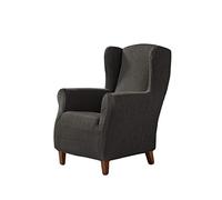 Estoralis Beta | Funda Sillon de Diseño Moderno | Tejido Elastico Gris | para Sillon Orejero (de 70 a 110 cm.) | Maxima Adaptabilidad a Todo Tipo de sofás