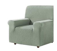 Estoralis Beta | Funda Sillon de Diseño Moderno | Tejido Elastico Verde | para Sillon Orejero de 70 a 110 cm. | Protector de Sillon | Adaptable a Todo Tipo de Sillones
