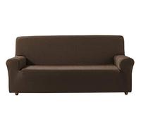 Estoralis Beta | Funda Sofá de Diseño Moderno | Tejido Elástico Chocolate | para 4 Plazas (de 220 a 260 cm.) | Máxima Adaptabilidad a Todo Tipo de sofás