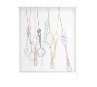 Estoralis | Cocina | Estor Enrollable Diseño Moderno | Translúcido Estampado Digital | Modelo C-1180 | 130 x 180 cm (Ancho/Alto) Tamaño Tela 127 x 175 cm | Estores para Ventanas y Puertas